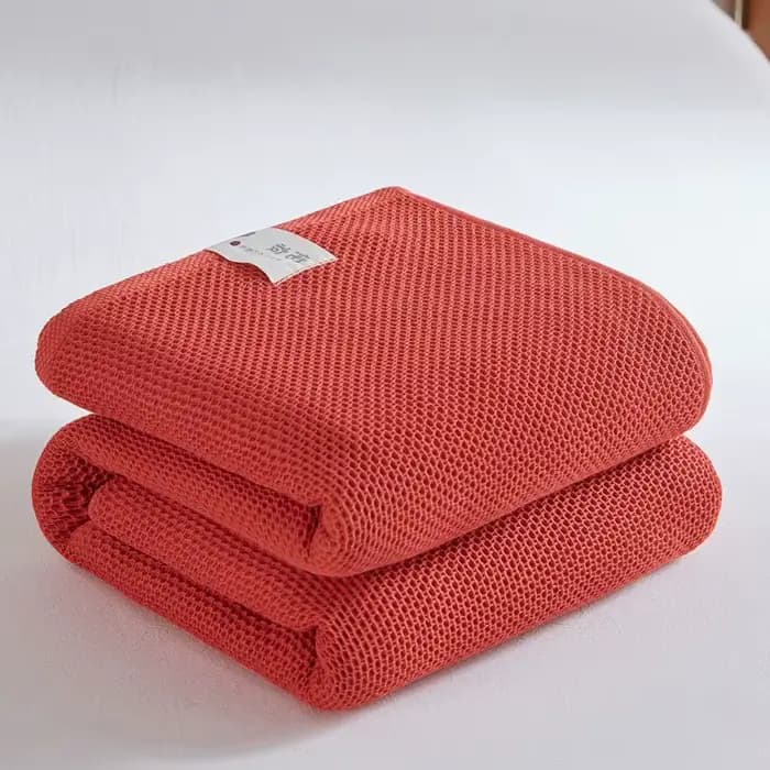 Couverture en coton uni pour lit