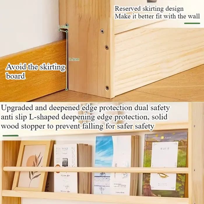 Bibliothèque Simple en bois massif