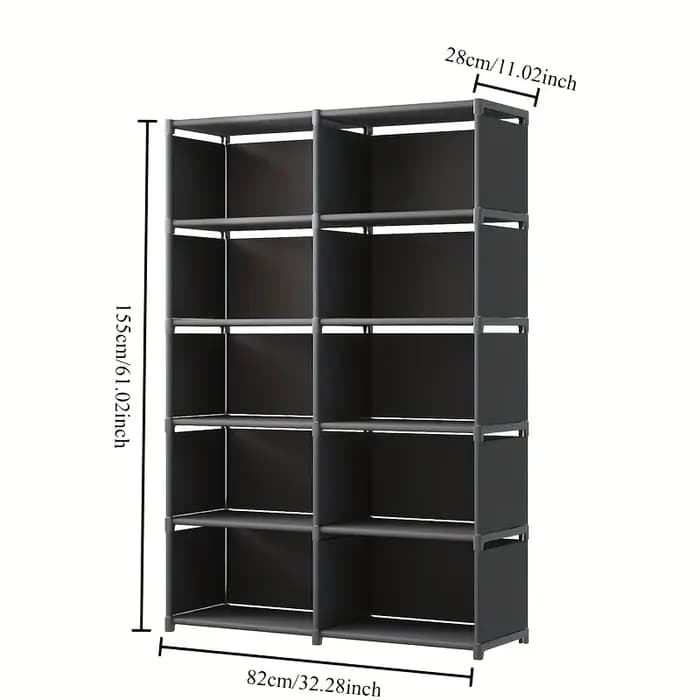 Étagère de rangement simple à 6 niveaux et double rangée