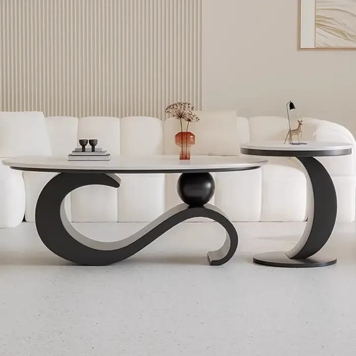 Tables basses Design De luxe pieds moderne petite Table basse extérieure blanche milieu du siècle