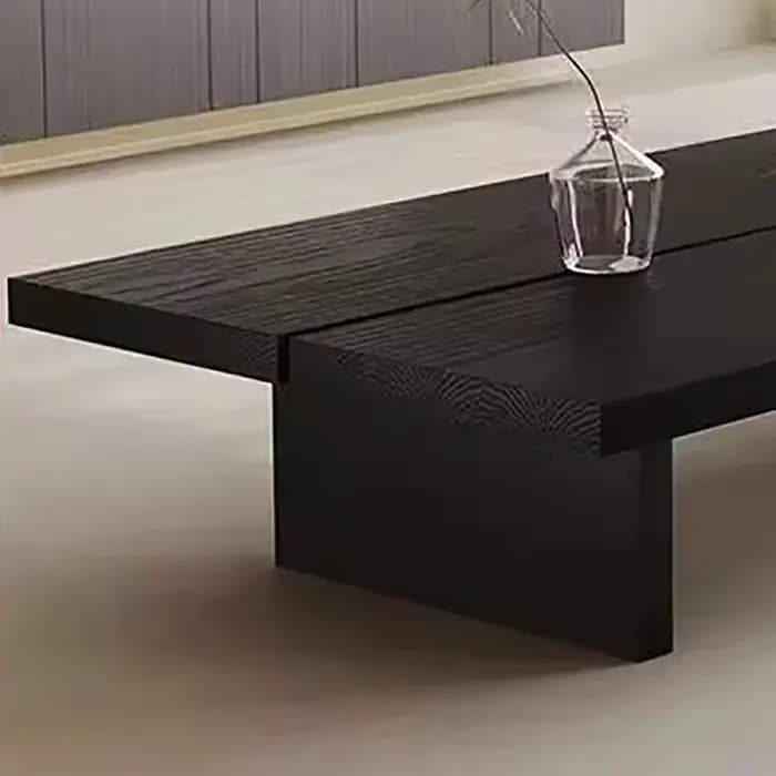 Wabi Sabi Table basse minimaliste moderne à la mode rustique Rectangle