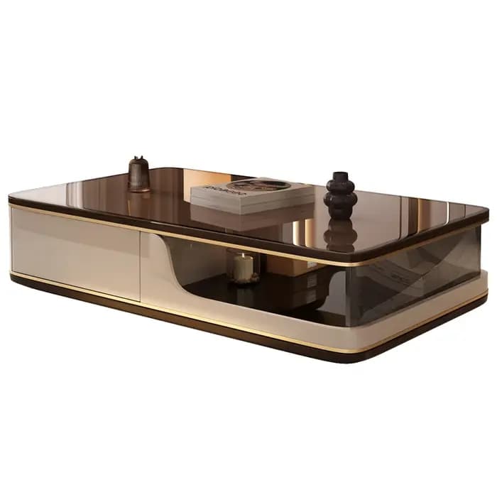 Table basse Design de luxe rangement Transparent Tables basses italiennes uniques nordique Glam Articulos Para El Hogar accessoires