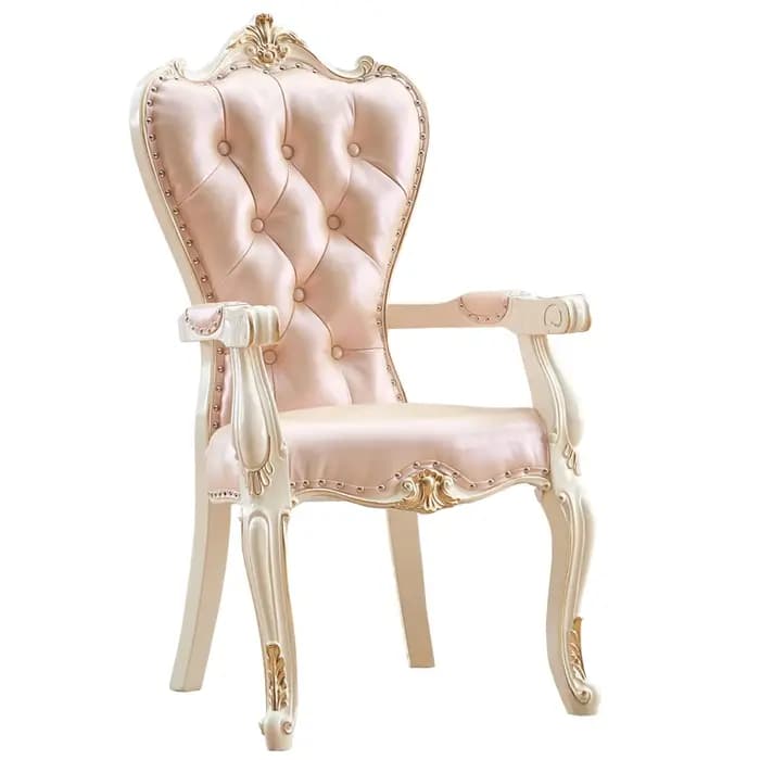 Chaise de salle à manger européenne en bois massif