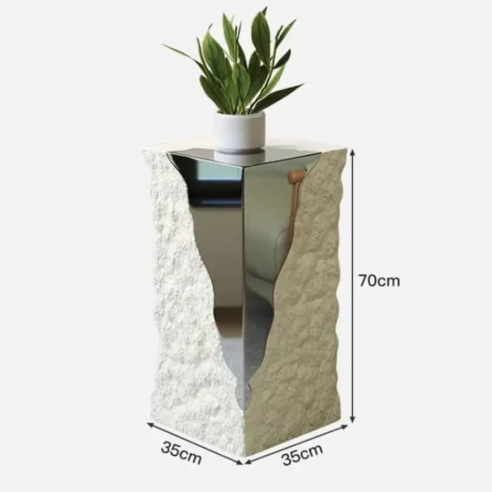 Table d'appoint pliante moderne en acier inoxydable