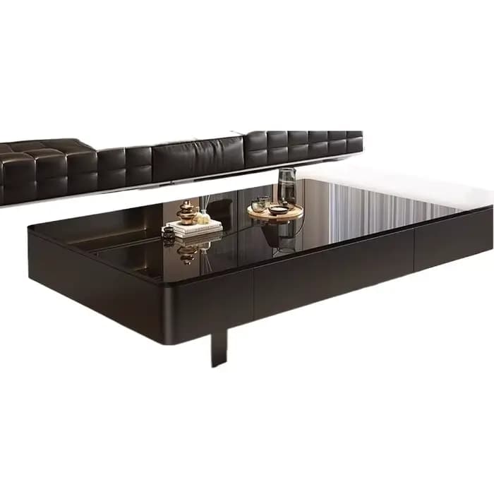 Table basse carrée en bois Design noir Tables basses de luxe uniques Premium Simple Muebles Para El Hogar décoration de la maison