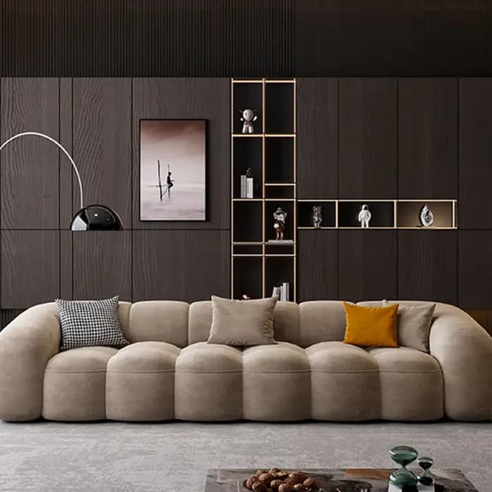 Canapés de salon doux de luxe Design d'accent esthétique en bois mignon