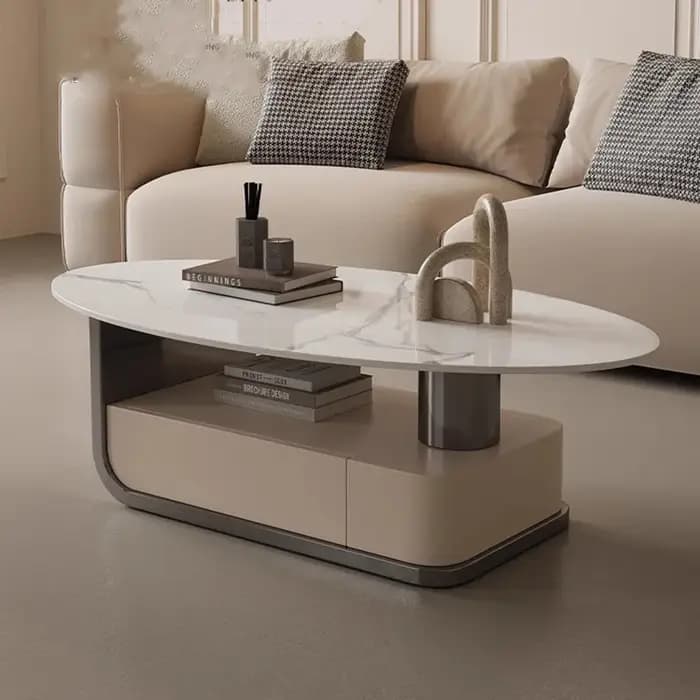 Table Basse ovale de luxe moderne