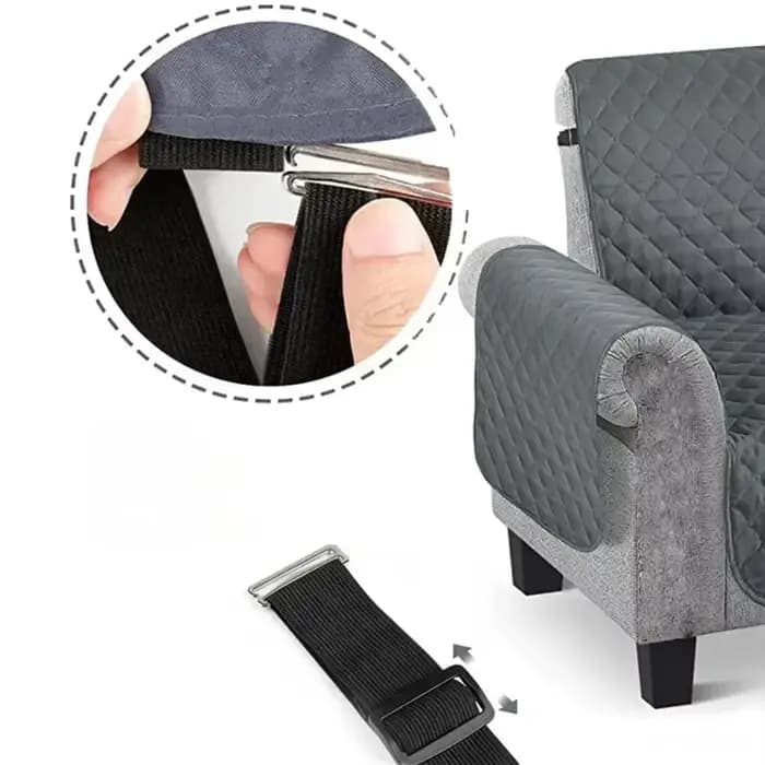 Housse de protection monobloc en forme de L pour canapé inclinable