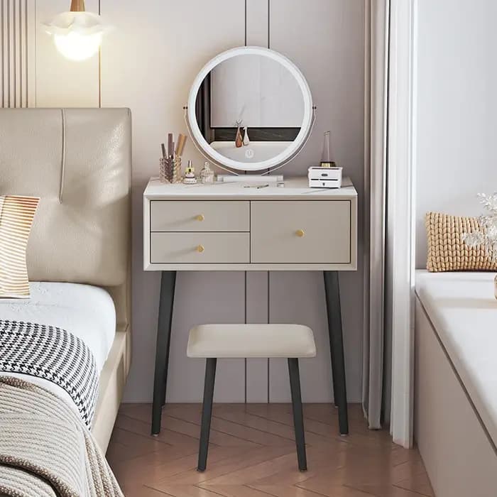 Rangement moderne vanité Table esthétique élégant luxe Glam commodes Simple De Signmakeup articles De toilette meubles De salon