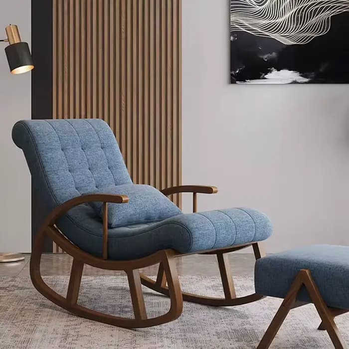 Chaise de salle à manger à dossier enveloppé de cuir