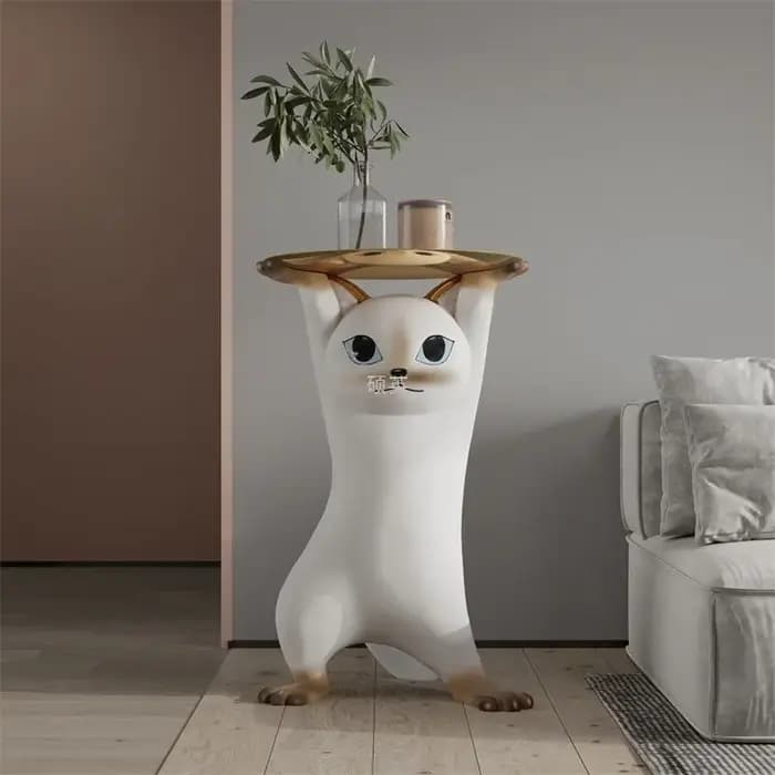 Table basse en forme de chat enchanteresse