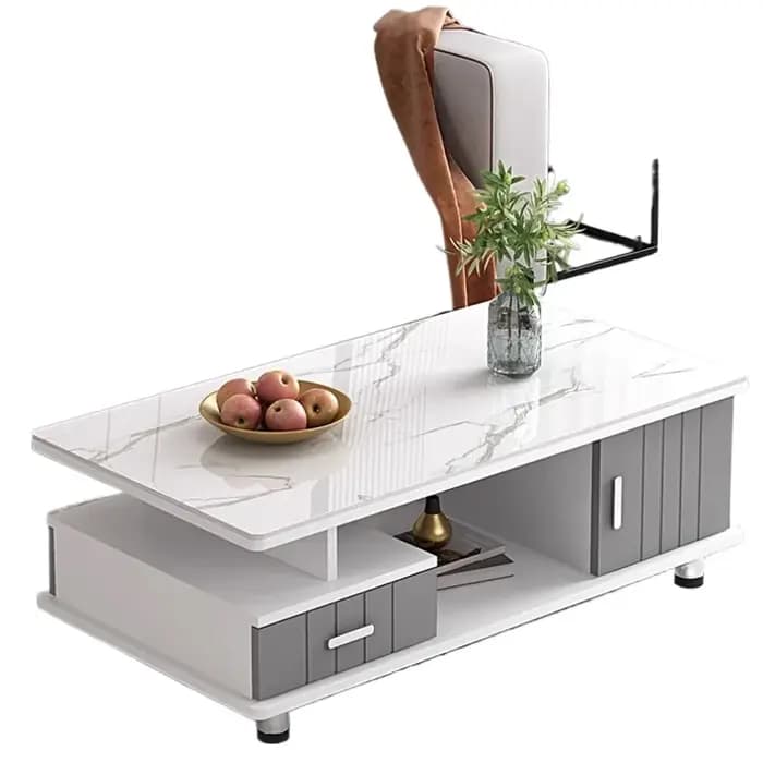 Table basse De rangement sur pied carrée moderne salle à manger Tables basses authentique luxe Mesas De Centro Para Sala décor à la maison