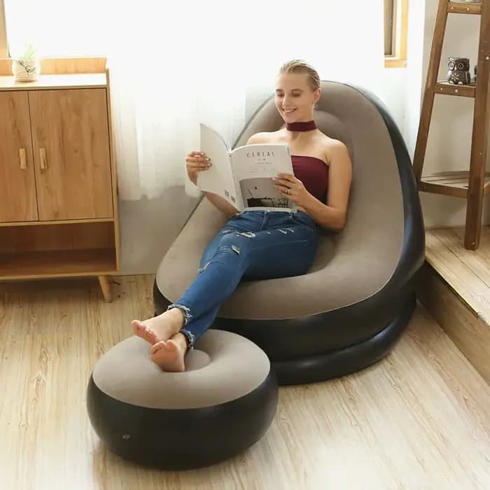 Nouveau canapé gonflable en peluche pour les paresseux canapé-lit pliable en plein air chaise allong