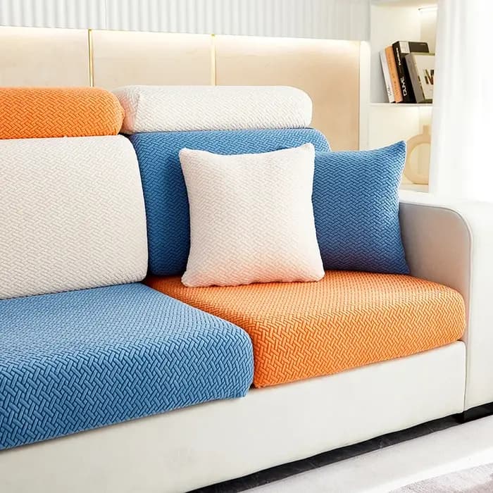 Juste de coussin de siège de canapé Jacquard élastique