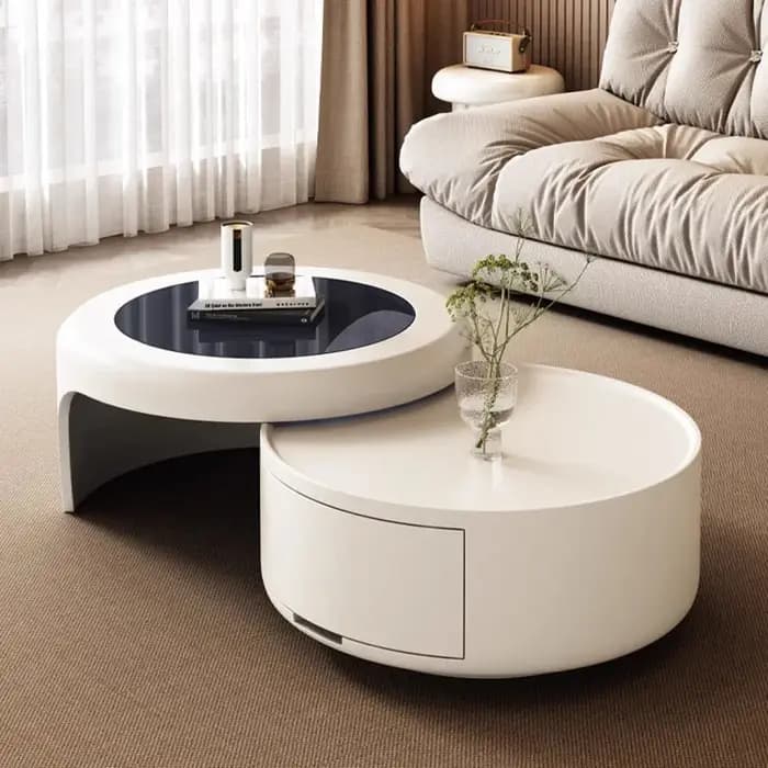 Tables Basses Rondes Blanches