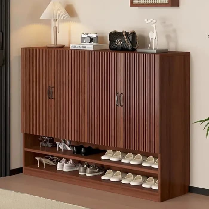 Meubles d'entrée : Armoires à chaussures verticales multi-niveaux multifonctionnelles pour le rangement intérieur du salon