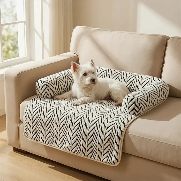 Tapis de canapé pour animaux de compagnie avec rebords latéraux
