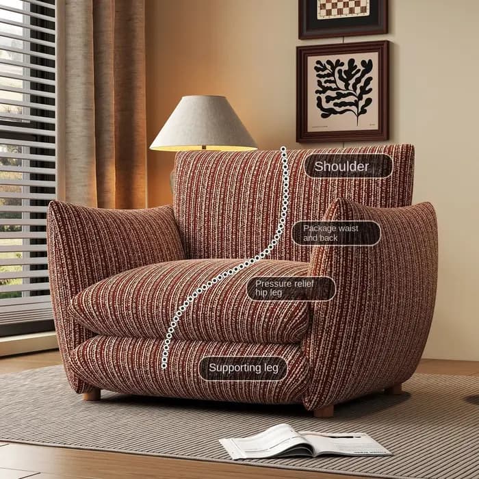 Fauteuil simple Joylive de style français pour salon