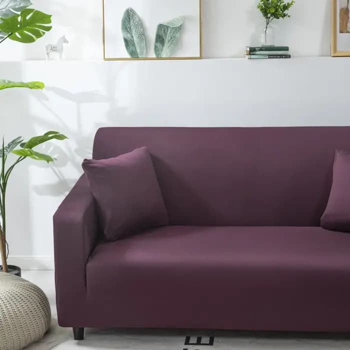 Housses de canapé élastiques de couleur unie