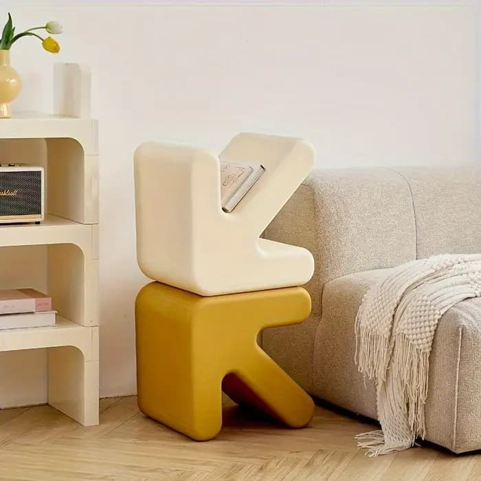 Tabouret flèche créatif de style nordique, étagère basse en plastique pour porte de maison