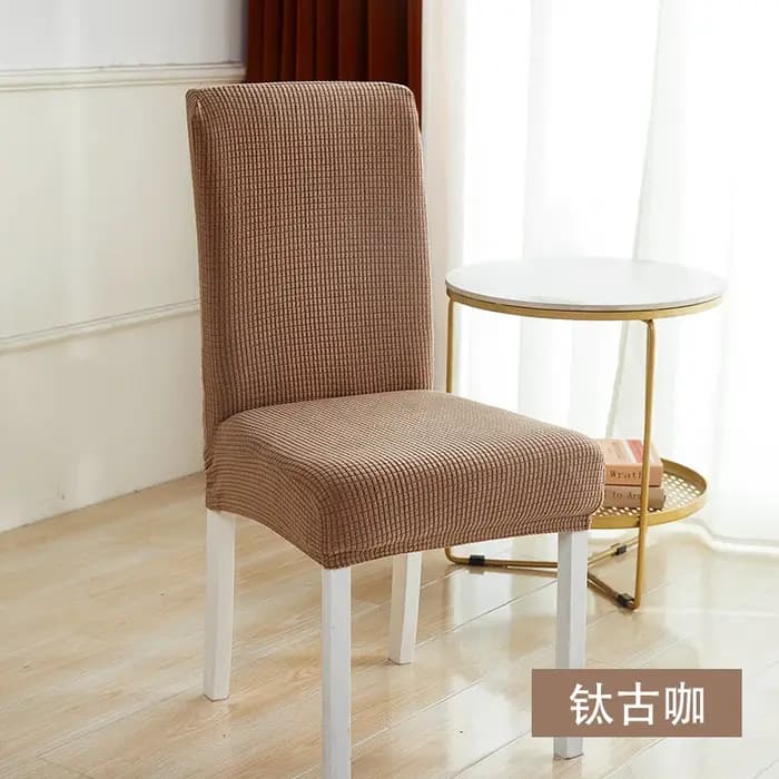 Housse de chaise élastique en polaire épaissie pour table