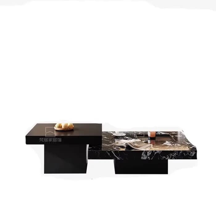 Tables basses modernes noires ensemble de luxe
