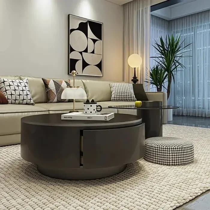 Table basse Unique De luxe nordique salon esthétique Tables basses rondes minimaliste mignon Mesa De Centro meubles De maison