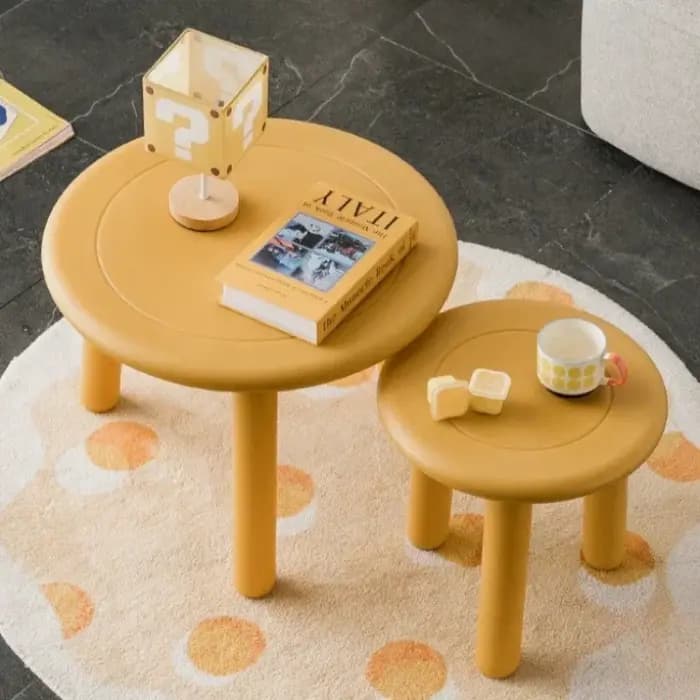 Tables basses rondes pour canapé, petites tables d'appoint colorées pour chambre à coucher, plateau bas, meubles pour salon