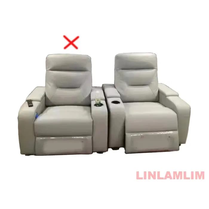 Linlamlim-Canapé inclinable électrique en cuir véritable, sièges à réenclenchement électrique, faute