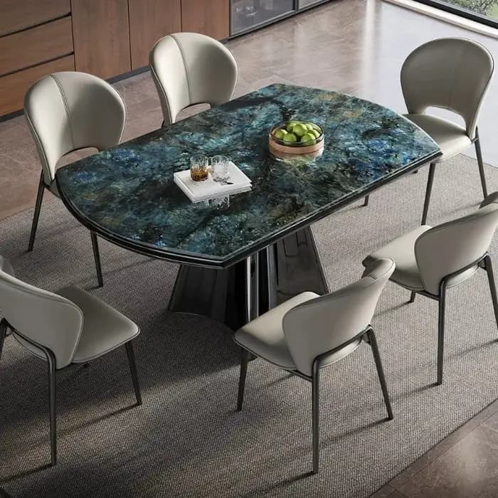 Table à manger ronde multifonctionnelle de luxe italienne extensible avec organisateur