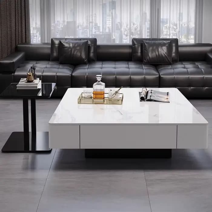 Ornements simples Table basse affichage Unique carré Glam