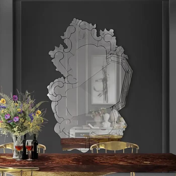 Miroir de Dressing européen minimaliste suspendu, Design d'anomalie Funky, Design haut de gamme irré