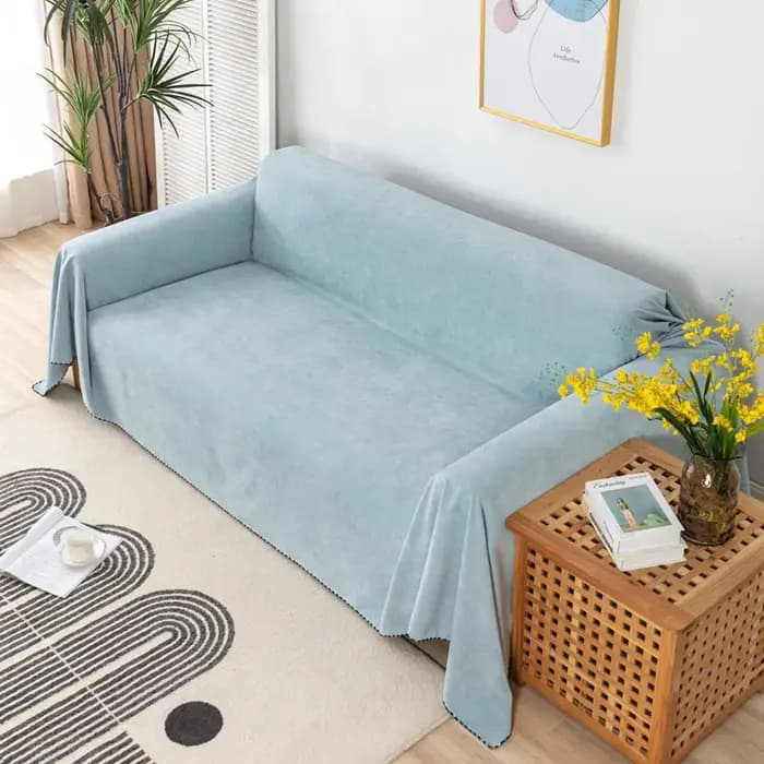 Housse de canapé imperméable de couleur unie, simple, en tissu, couvre tout le canapé, housses de ca