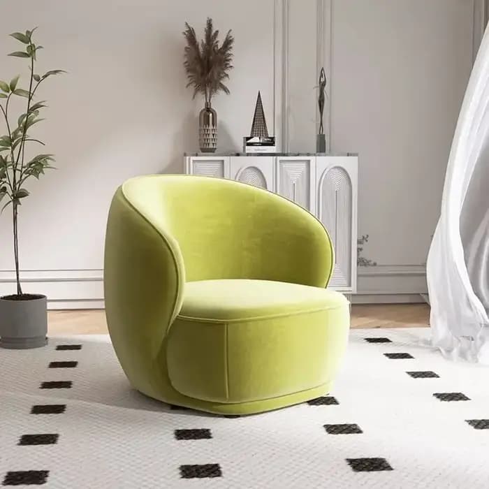 Canapé individuel de style crème luxe léger