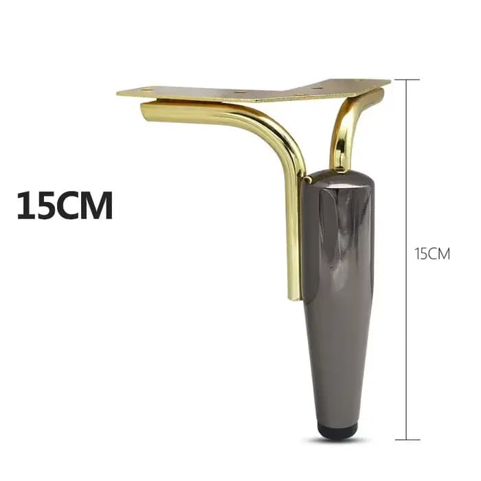 Pieds de Meuble en Métal, pour Meuble TV, Canapé, Table Basse, HOCabinet, MELCabinet, 15cm, 4 Pièces