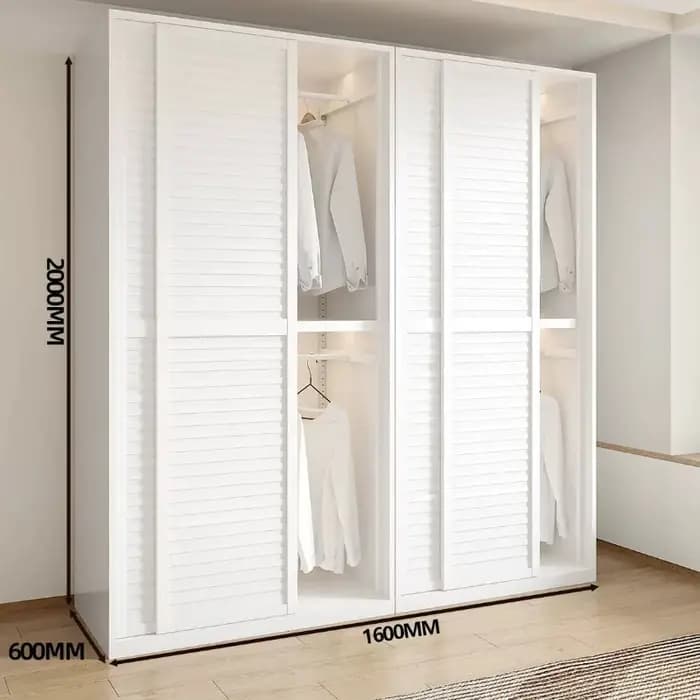 Armoire française à portes coulissantes encastrées pour salon