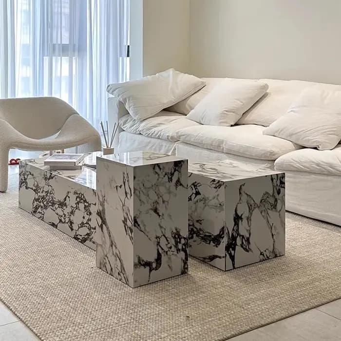 Table basse design moderne luxe solide minimaliste salon