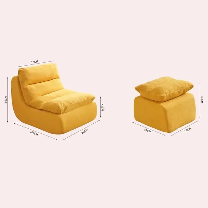Canapé simple compressé avec remplissage en éponge