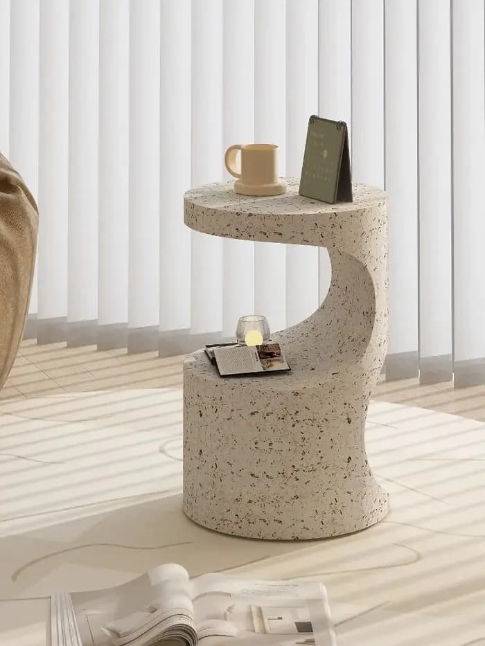 Table basse légère de luxe Simple avec bord en fer forgé