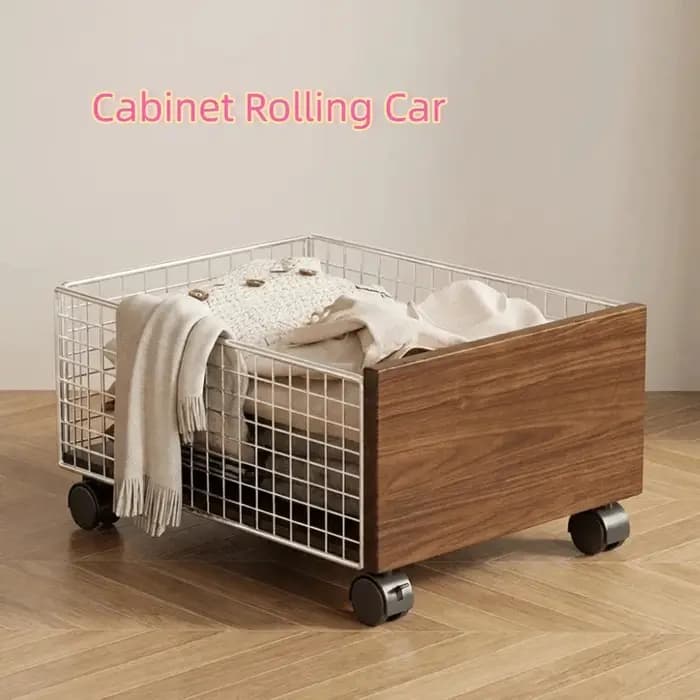 Chariot roulant sous-meuble grande capacité avec roulettes