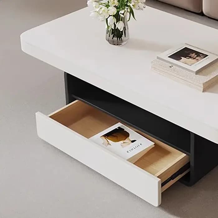 Tables basses rectangulaires modernes avec tiroirs De rangement