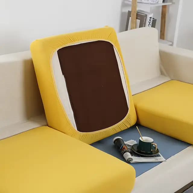 Housses de coussin de siège de canapé noires, housses de protection élastiques pour meubles, animaux