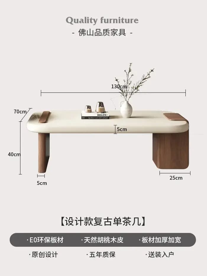 Table basse moderne pour salon, petite table d'appoint en marbre, table ronde en verre, style nordiq