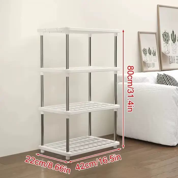 Étagère de rangement carrée à 4 niveaux