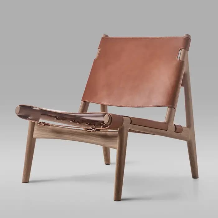 Fauteuils de salon Relax Makeup, chaises de salon en cuir vintage et en bois, tabourets uniques, Cad
