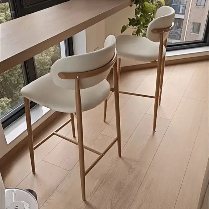 Chaises de salle à manger rembourrées en bois