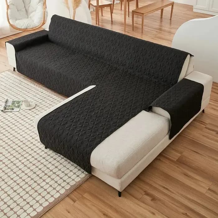 Housse de canapé imperméable en forme de L, une pièce, universelle, antidérapante, pour enfants, hou