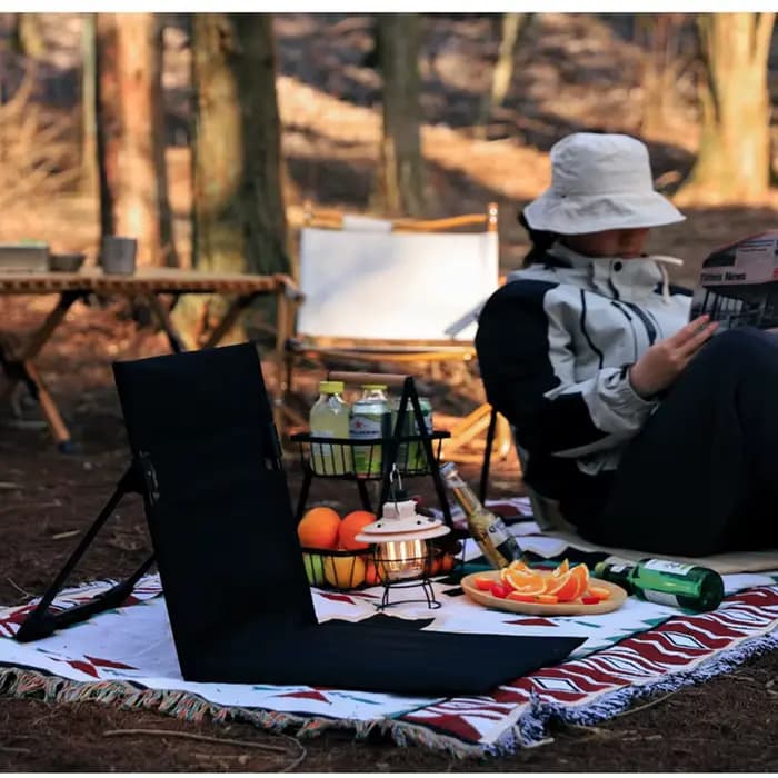 Chaise de Camping pliable en plein air, jardin, parc, simple, inclinable, paresseux, coussin de doss