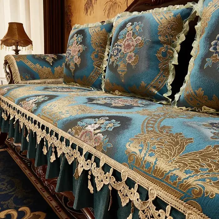 Coussin de canapé de style européen, housse de canapé rétro américaine, housse de canapé de luxe hau