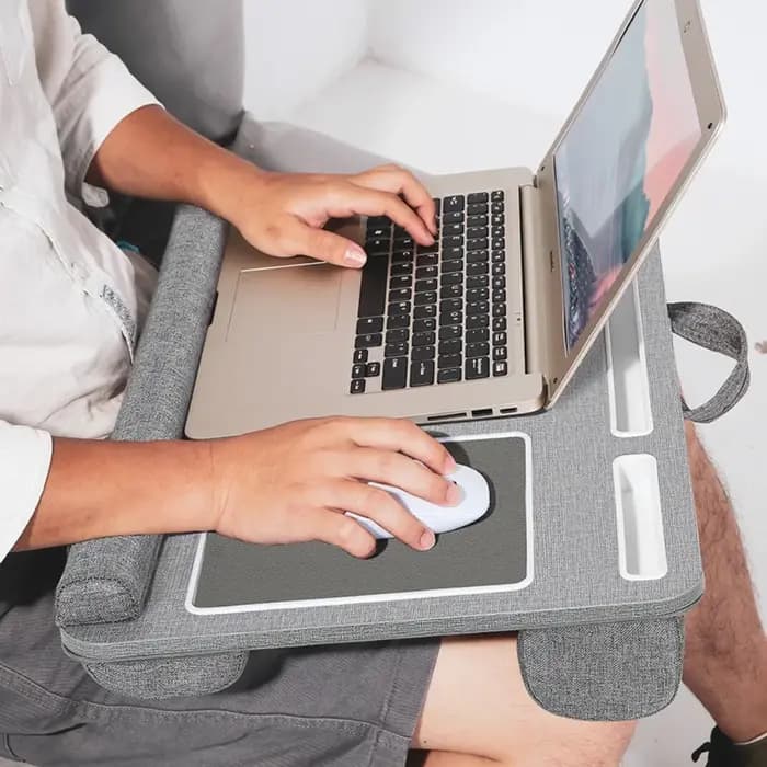 MUMUCC Table de lit pour ordinateur portable avec support de tablette, emplacement pour téléphone, t